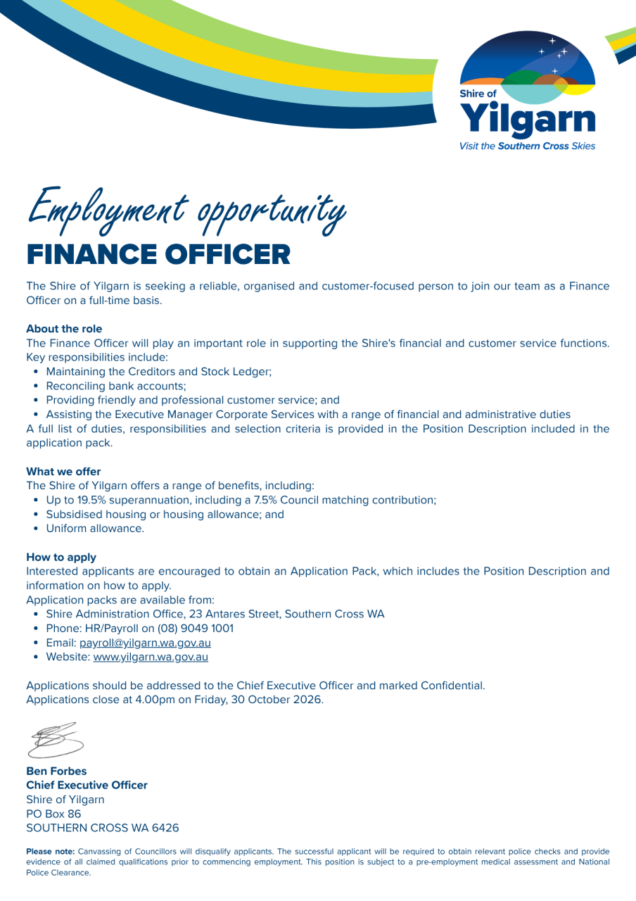 Finance officer