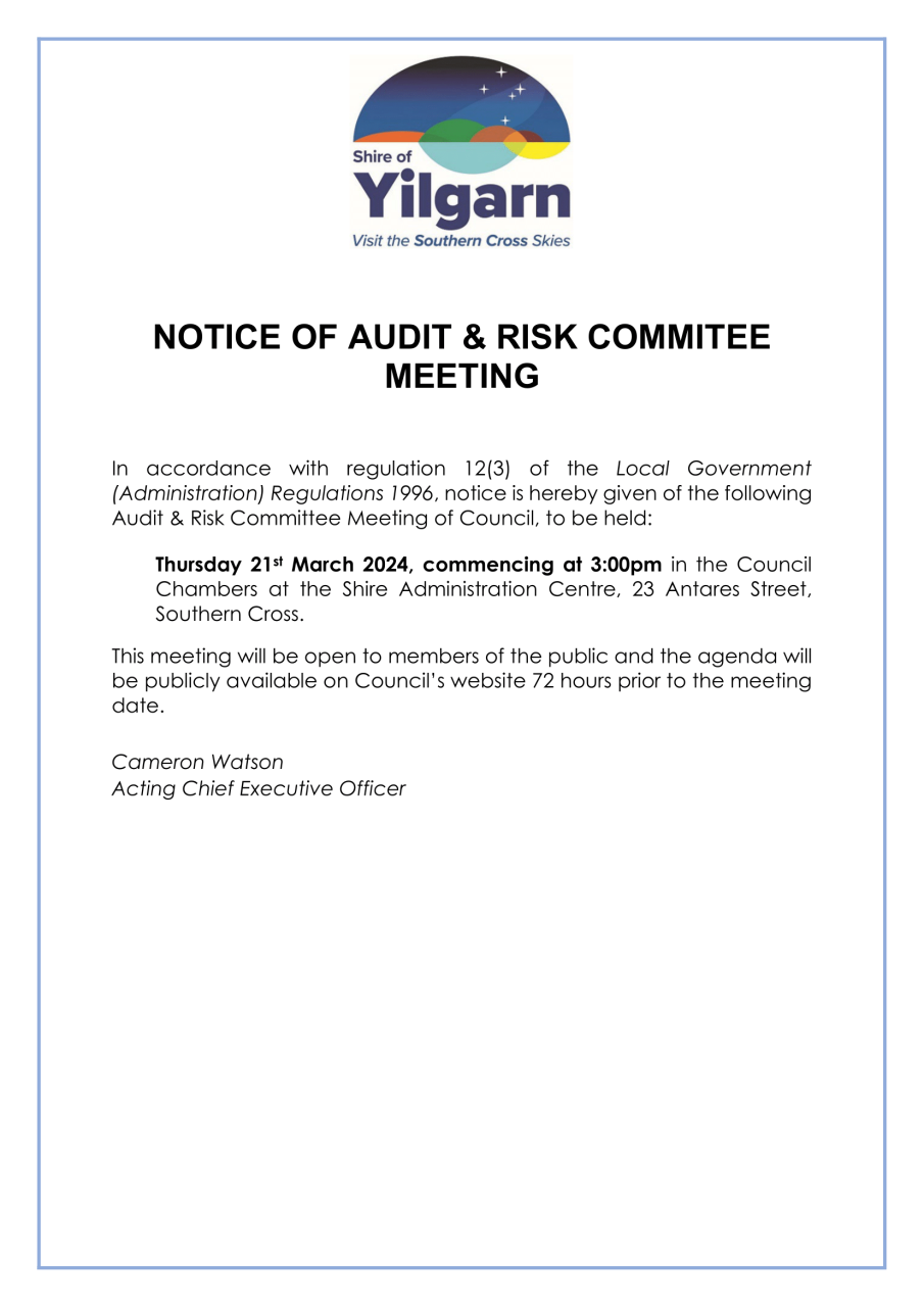 Audit Committee meeting