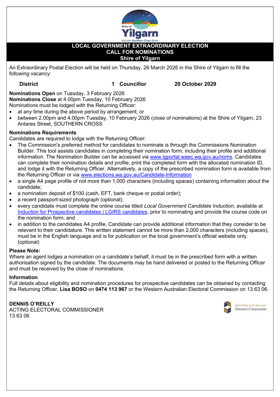 Call for nominations