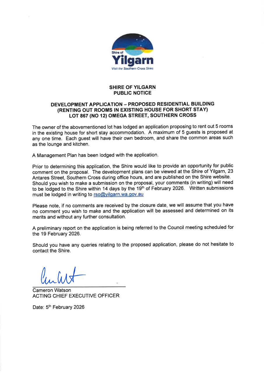 Public Notice 12 Omega